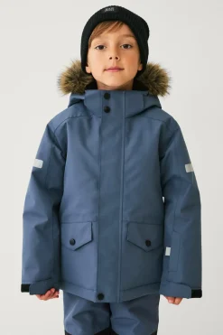 Ellos Collection Vandafvisende vinterjakke Gråblå Online