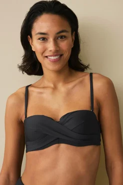Ellos Collection Vatteret Balconette Bikini-BH med bøjle Sort New