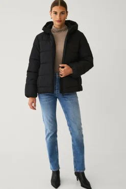 Ellos Collection Vatteret jakke sort Outlet