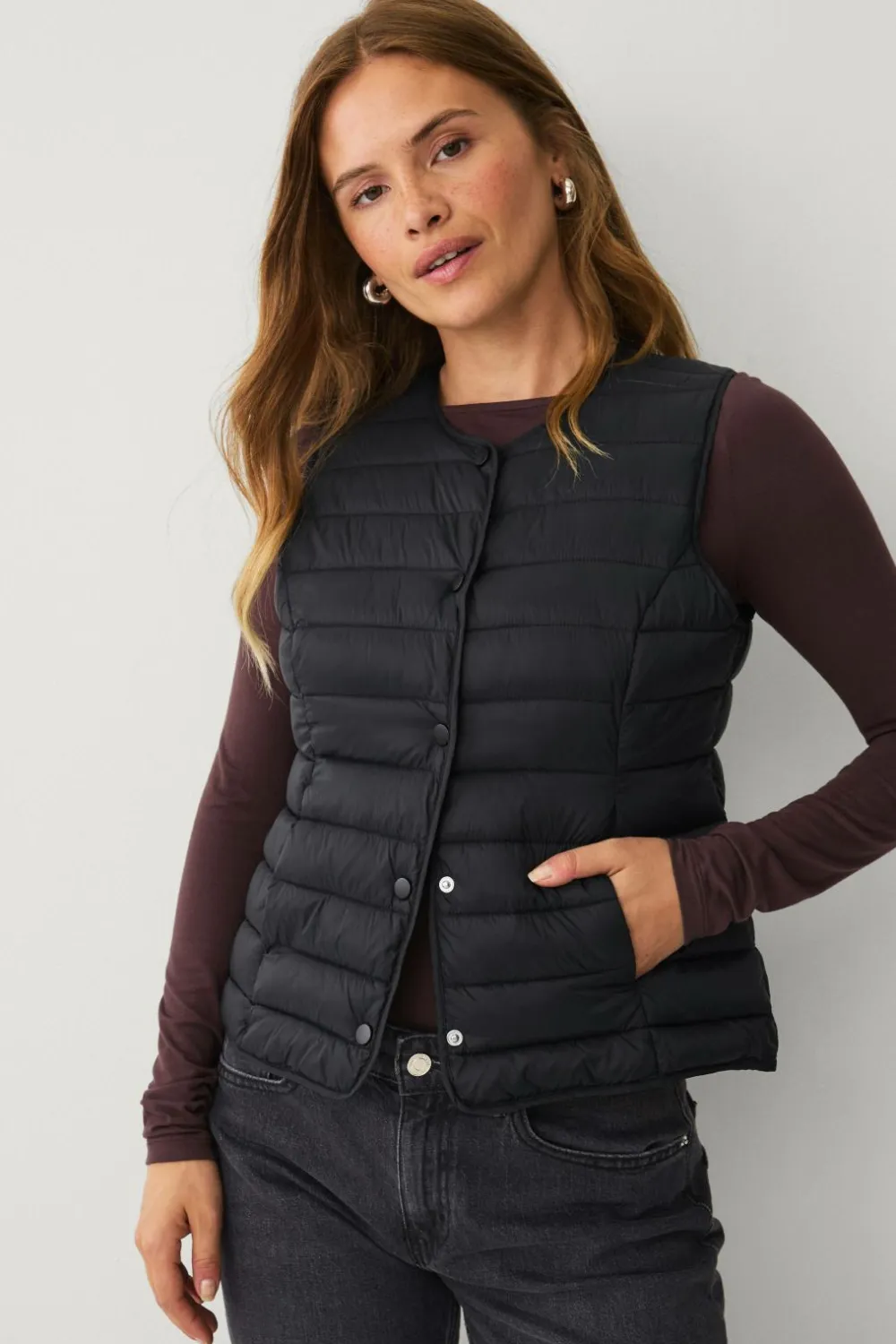 Ellos Jakker & Frakker>Collection Vatteret vest Sort