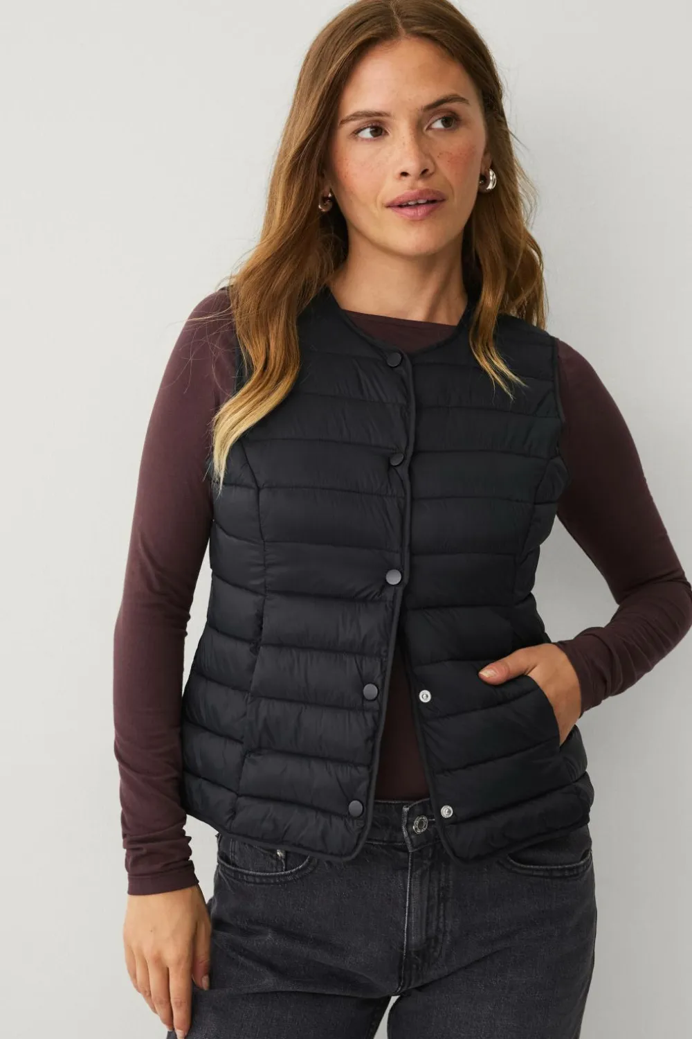 Ellos Jakker & Frakker>Collection Vatteret vest Sort