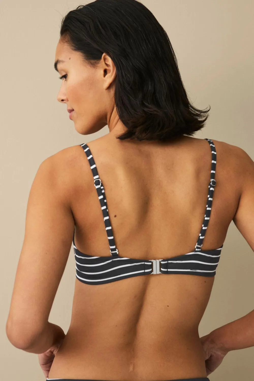Ellos Bikinier & Bikinidele>Collection Vatteret Balconette Bikini-BH med bøjle Sort/hvidstribet