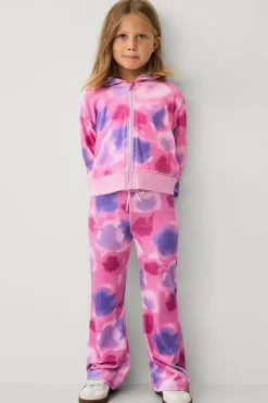Ellos Collection Veloursæt rosa/lilla batikmønstret Discount