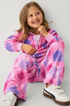 Ellos Collection Veloursæt rosa/lilla batikmønstret Discount