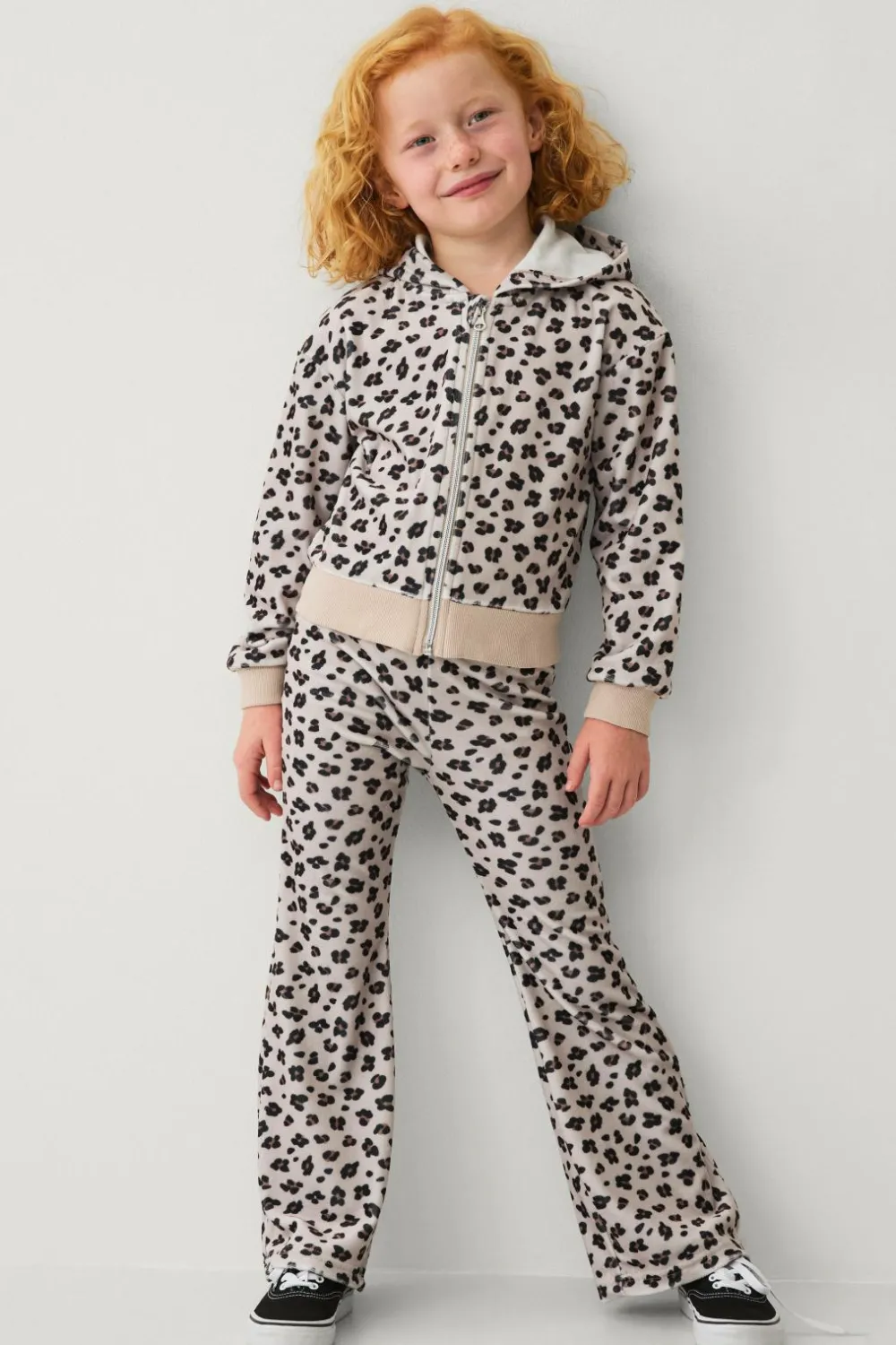 Ellos Sæt Til Børn>Collection Veloursæt leopardmønstret