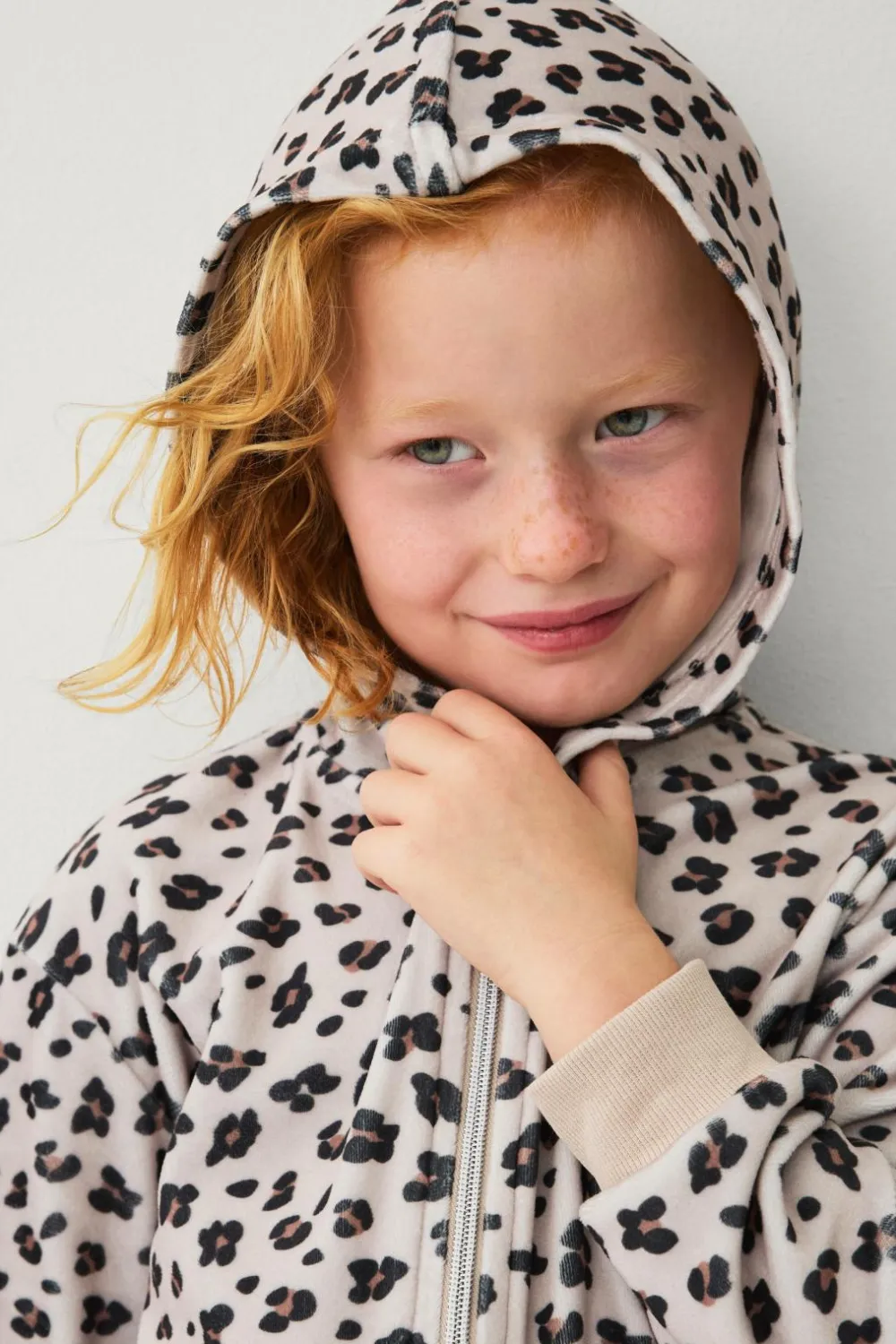 Ellos Sæt Til Børn>Collection Veloursæt leopardmønstret