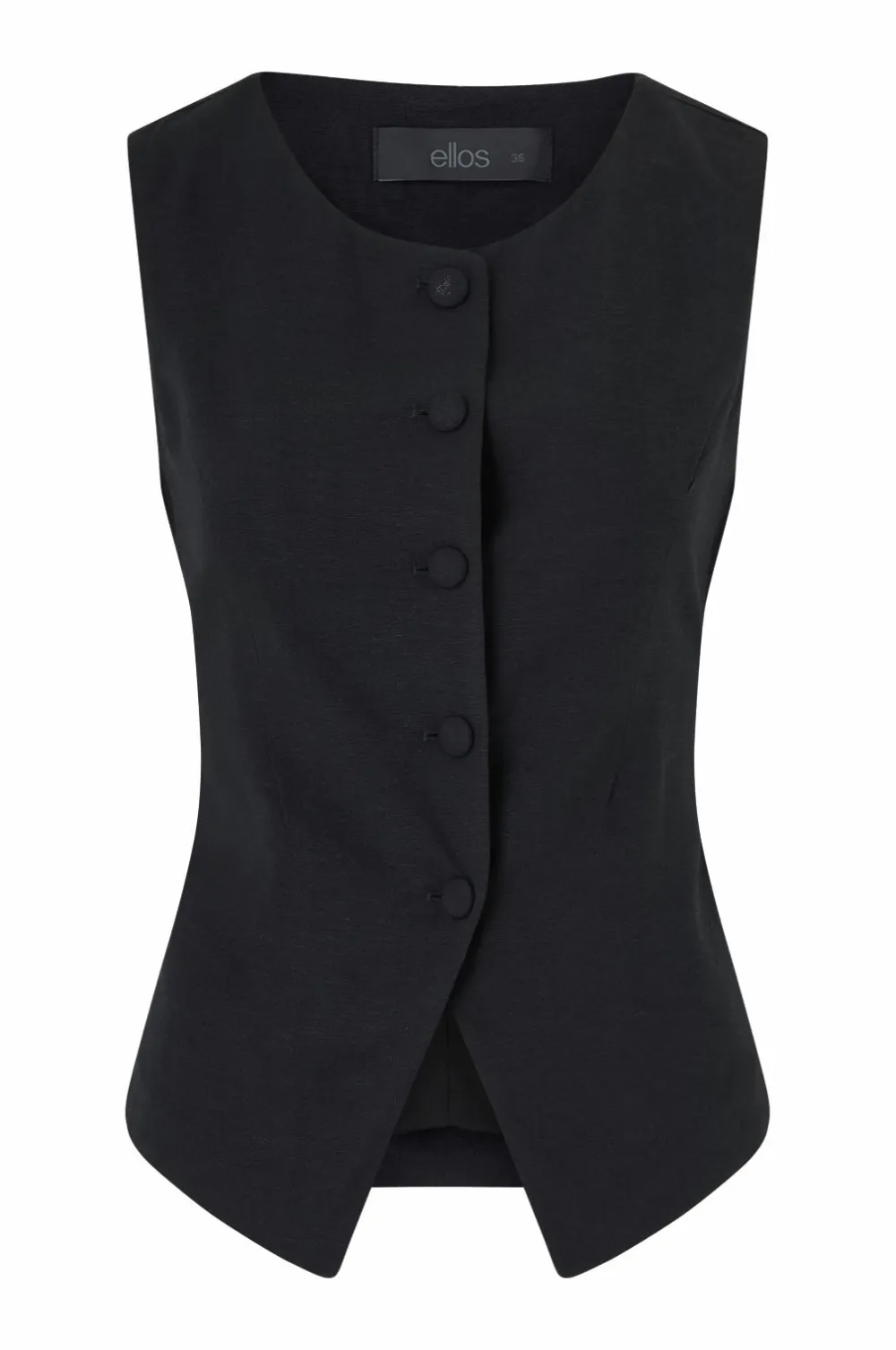 Ellos Blazere & Veste>Collection Vest i hørmix Sort