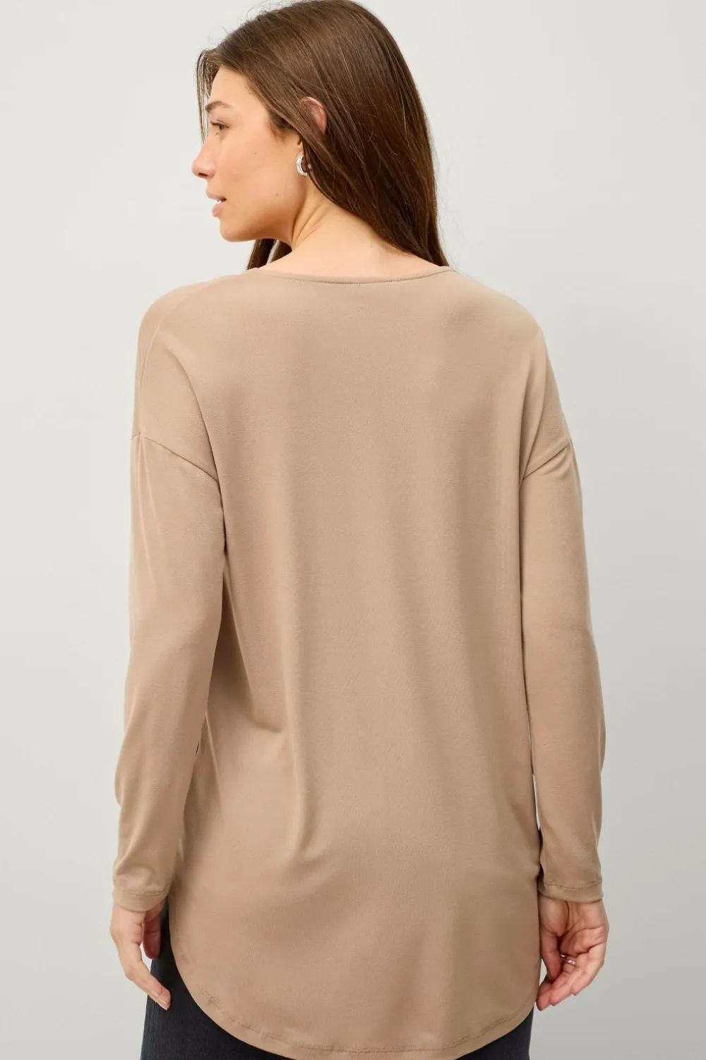 Ellos Collection V-formet tunika Beige Discount
