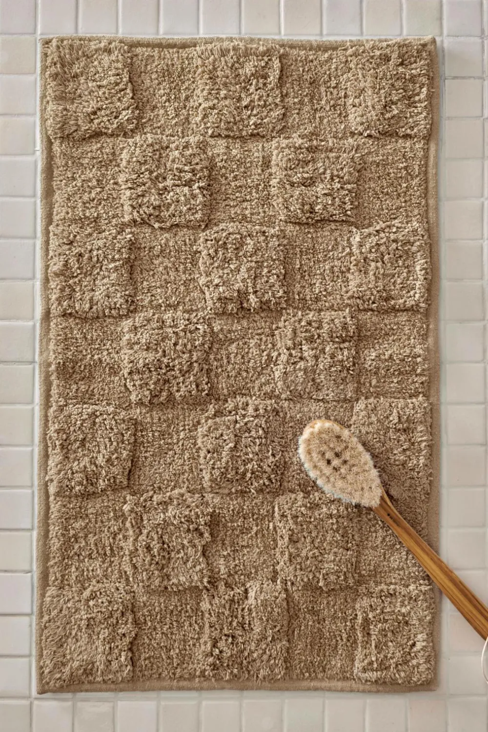 Ellos Badeværelsesmåtter>Home Bademåtte Saga Check Beige - Nomad 16-1212tcx