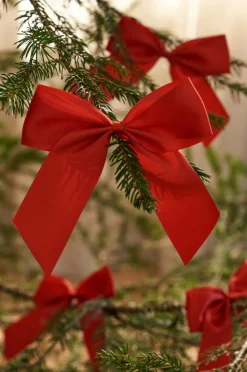 Ellos Home Bånd Satin Bow 4-pak Rød Discount