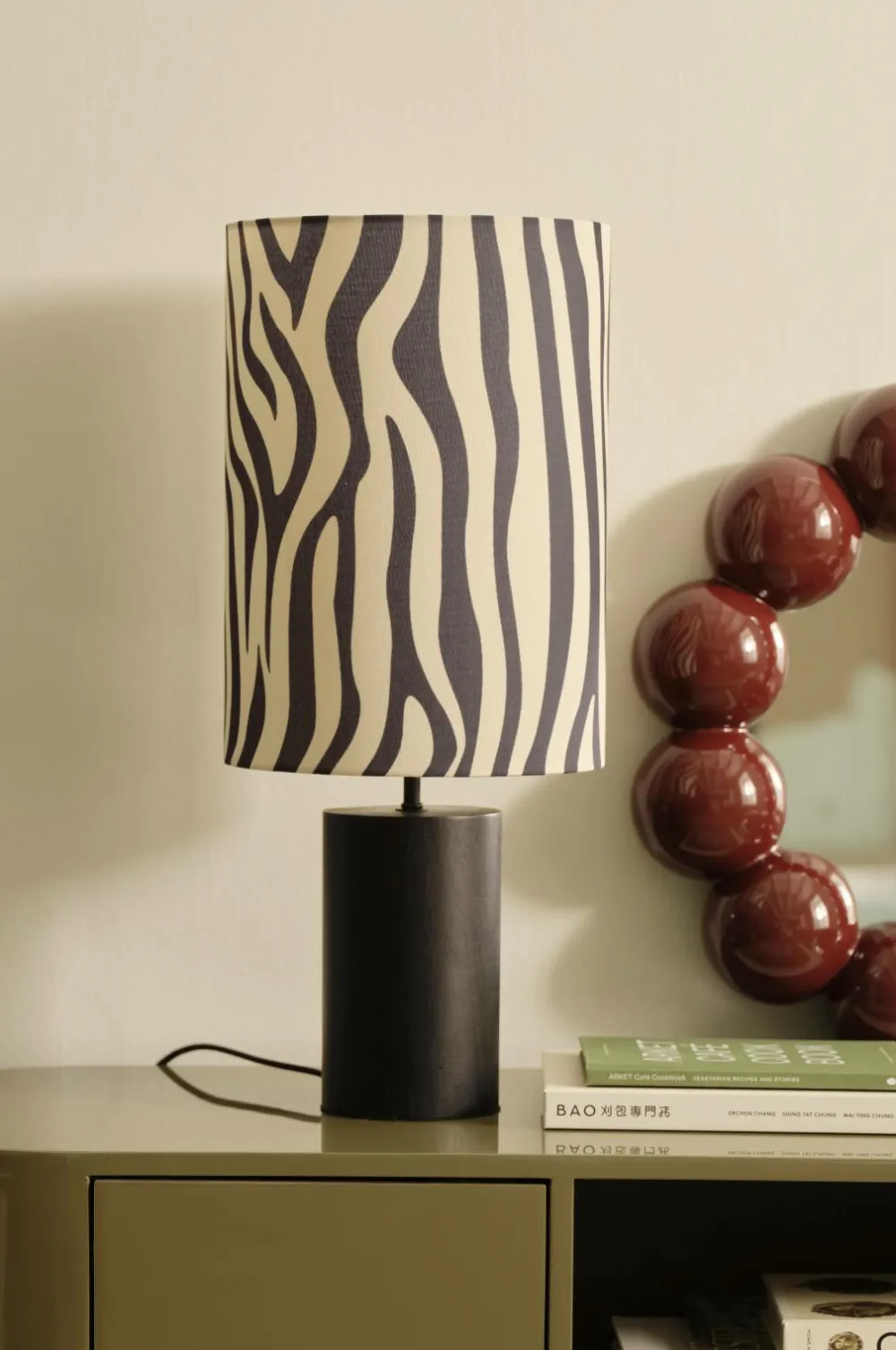 Ellos Bordlamper>Home Bordlampe Marlow Beige/mørkegrå