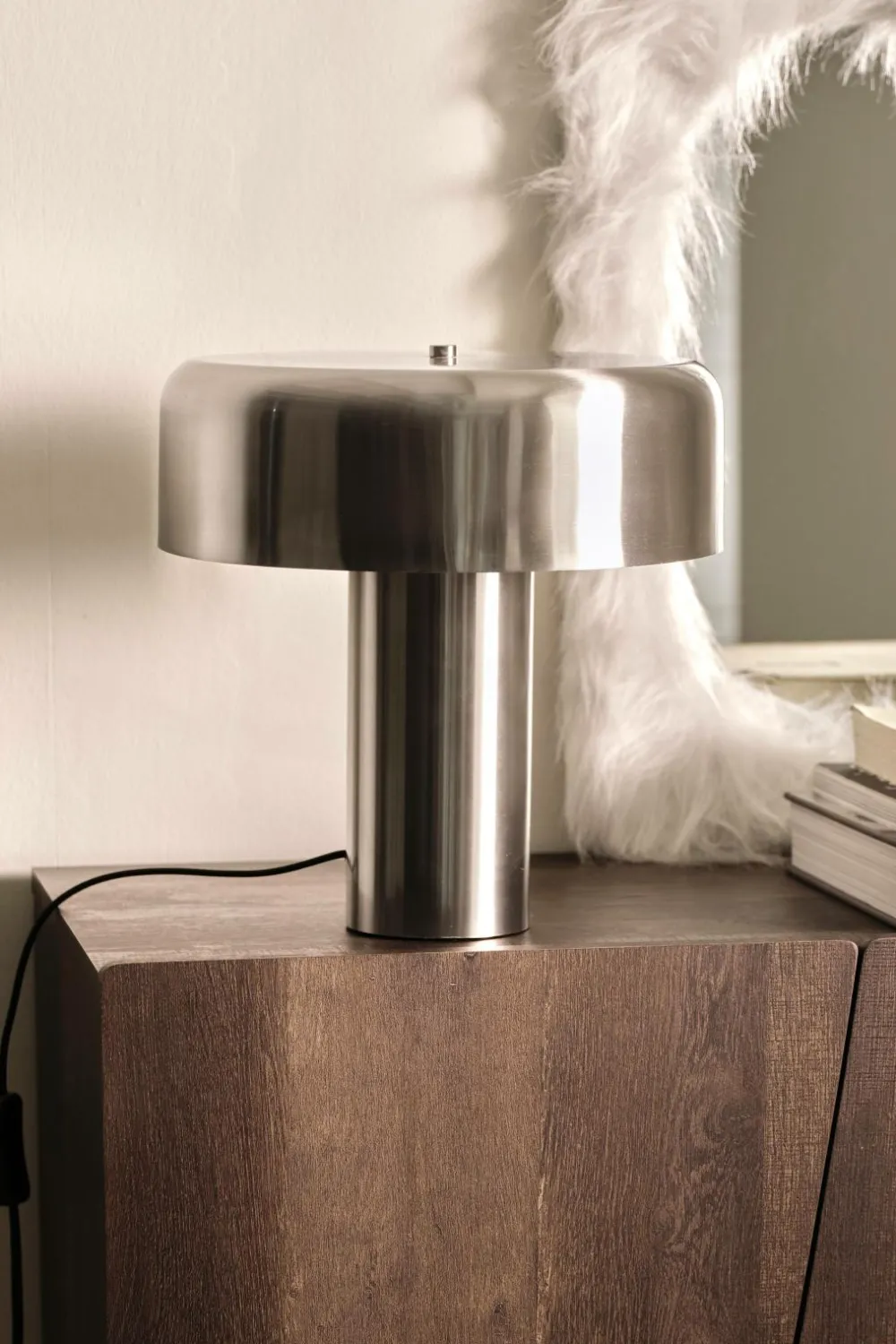 Ellos Home Bordlampe Mush Silver Nickel