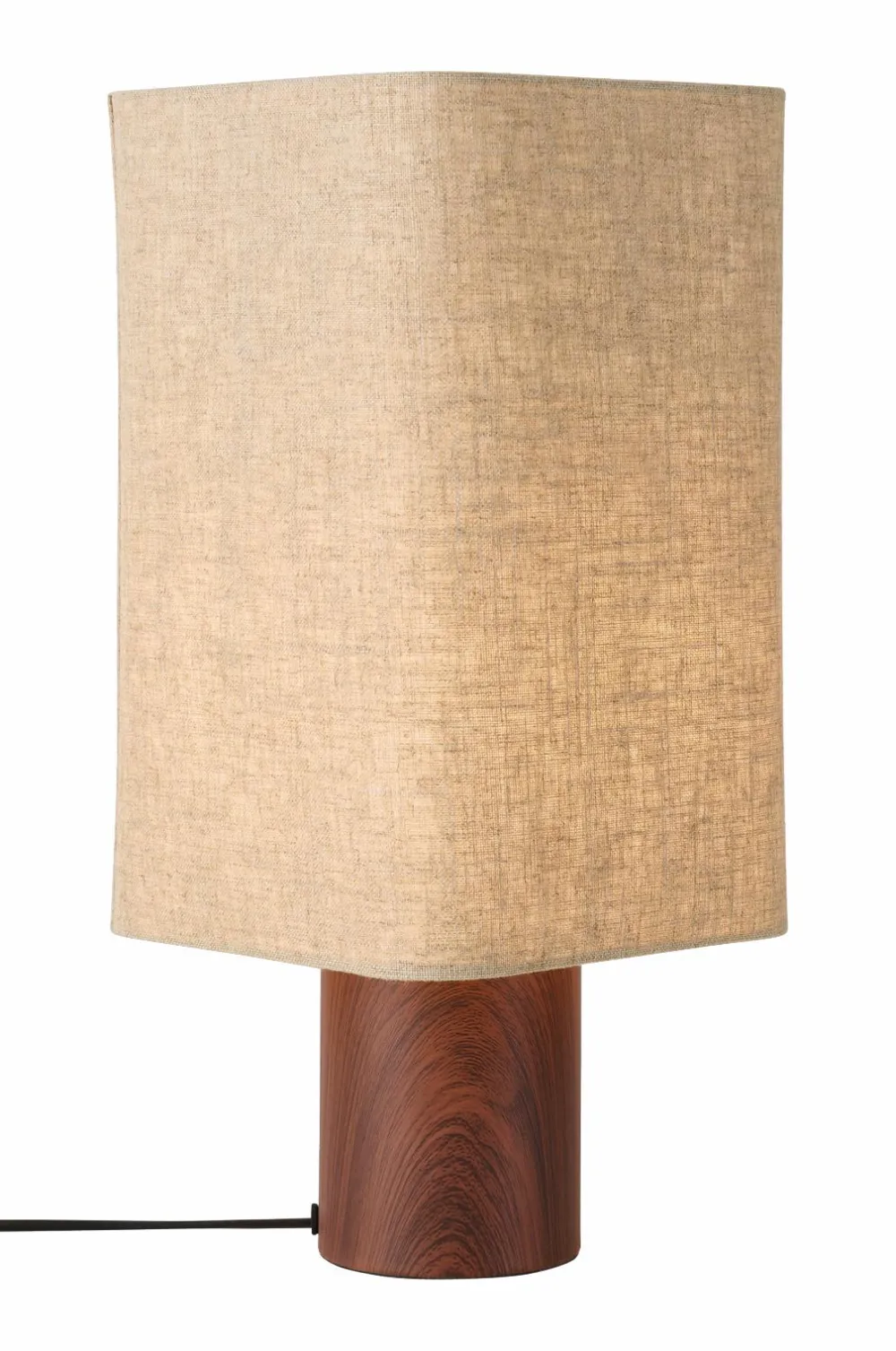 Ellos Home Bordlampe Square Hør/valnød