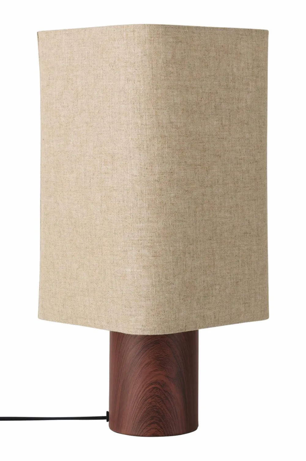 Ellos Home Bordlampe Square Hør/valnød