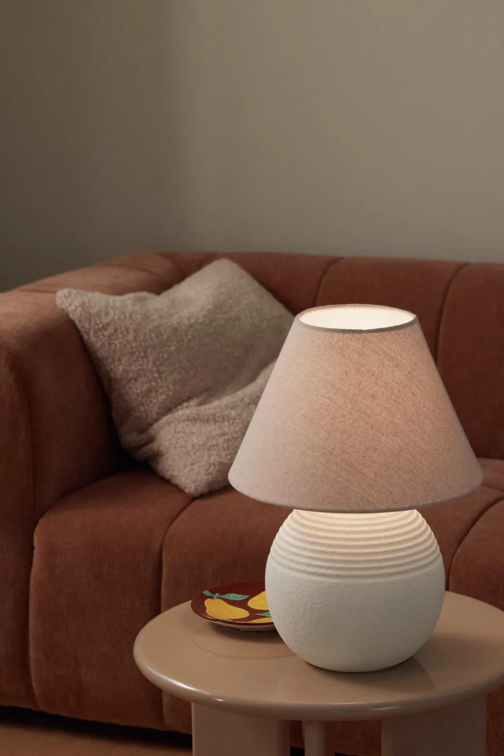 Ellos Bordlamper>Home Bordlampe Alva Sand White/ Nature Linen