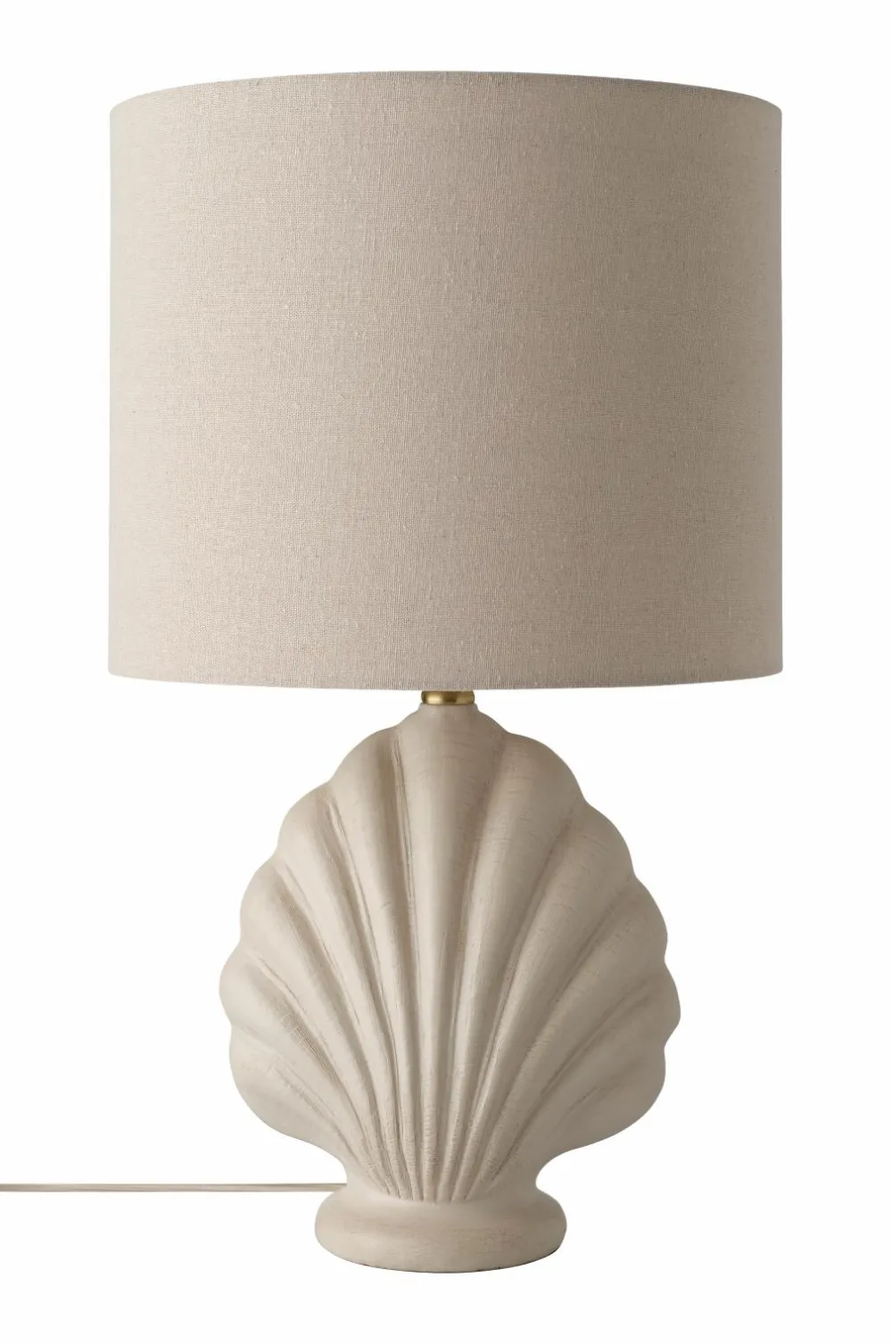 Ellos Home Bordlampe Shelley Hvid/lys hør Hot