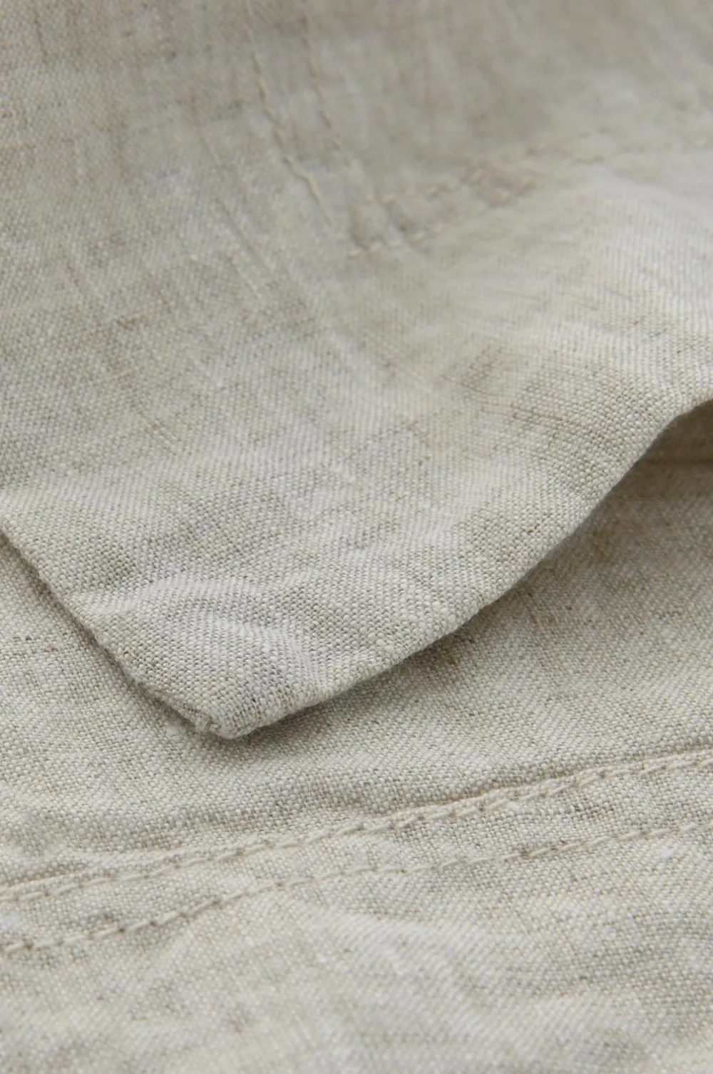 Ellos Home Bordløber Malva i 100% hør Lærredsbeige Discount