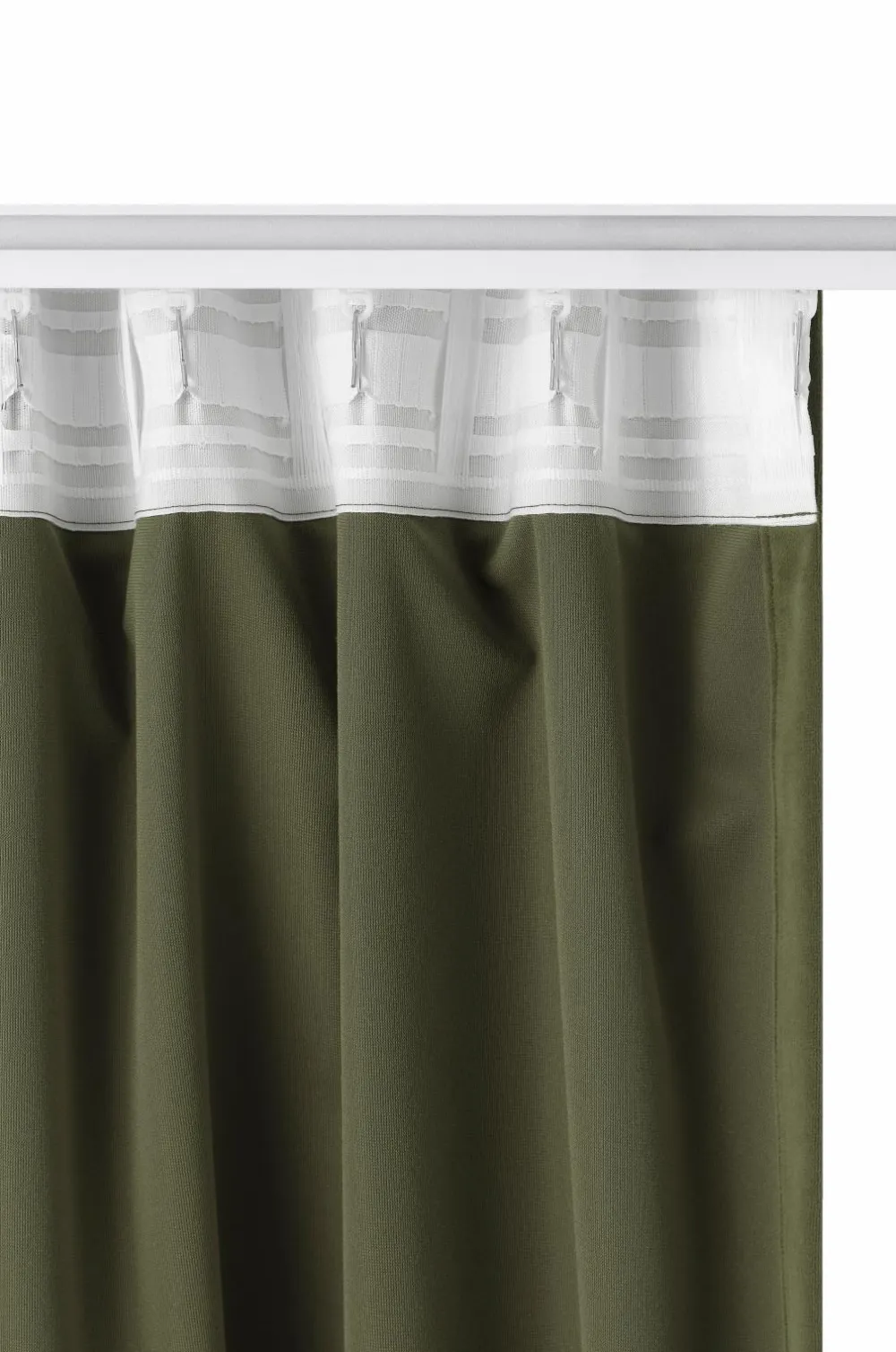 Ellos Home DEMI skræddersyet fløjlsgardin Khaki Outlet