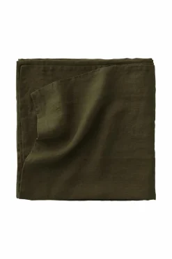 Ellos Home Dug Malva i 100% hør 140x140 cm Mørk olivengrøn