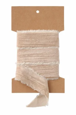Ellos Home Fløjlsstrop Crushed 5 meter Champagnebeige Outlet