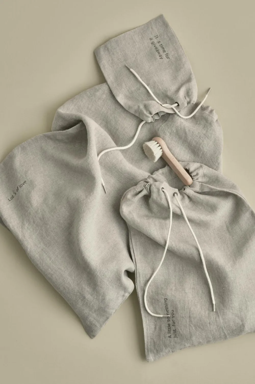 Ellos Home Gavepose Candice Gift Bag A121b 100% linen beige Best