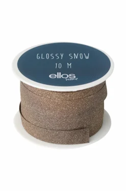 Ellos Gavepapir & Tilbehør>Home Glitter-snor Snow 10 meter Brun