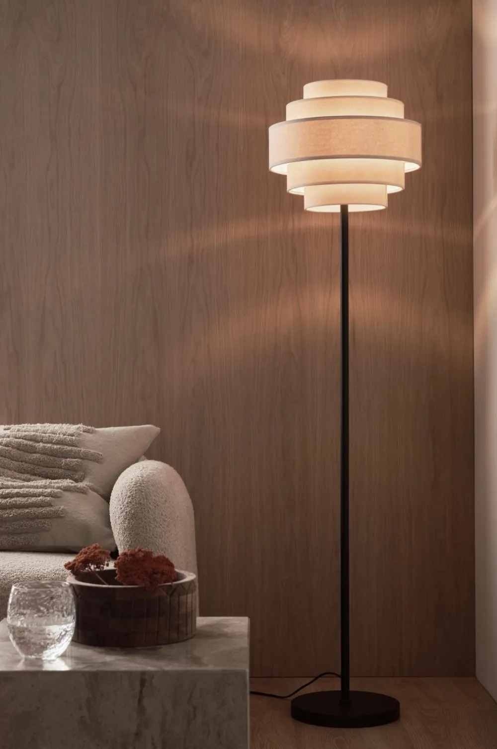 Ellos Home Gulvlampe Miguel Beige/matsort Best
