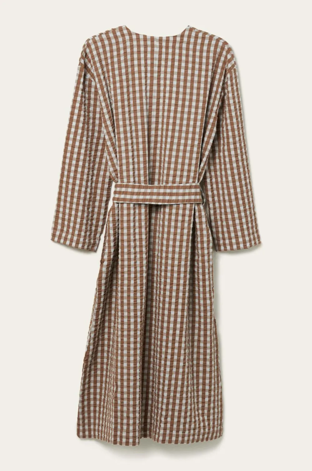 Ellos Home Kimono Nell Check Kimono Lyseblå/brun Sale