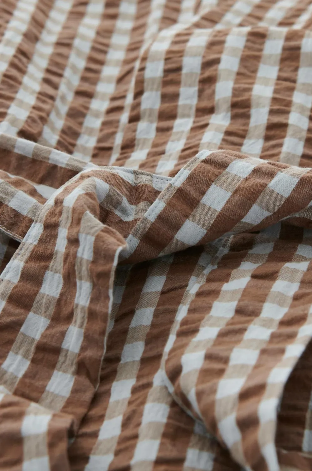 Ellos Home Kimono Nell Check Kimono Lyseblå/brun Sale
