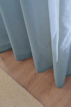 Ellos Home KIRA skræddersyet gennemsigtigt gardin Dimblå Clearance