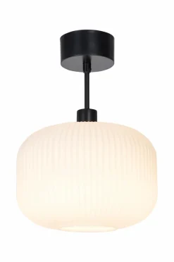 Ellos Loftlamper>Home Loftplafond Esaias Sort/opalhvidt glas