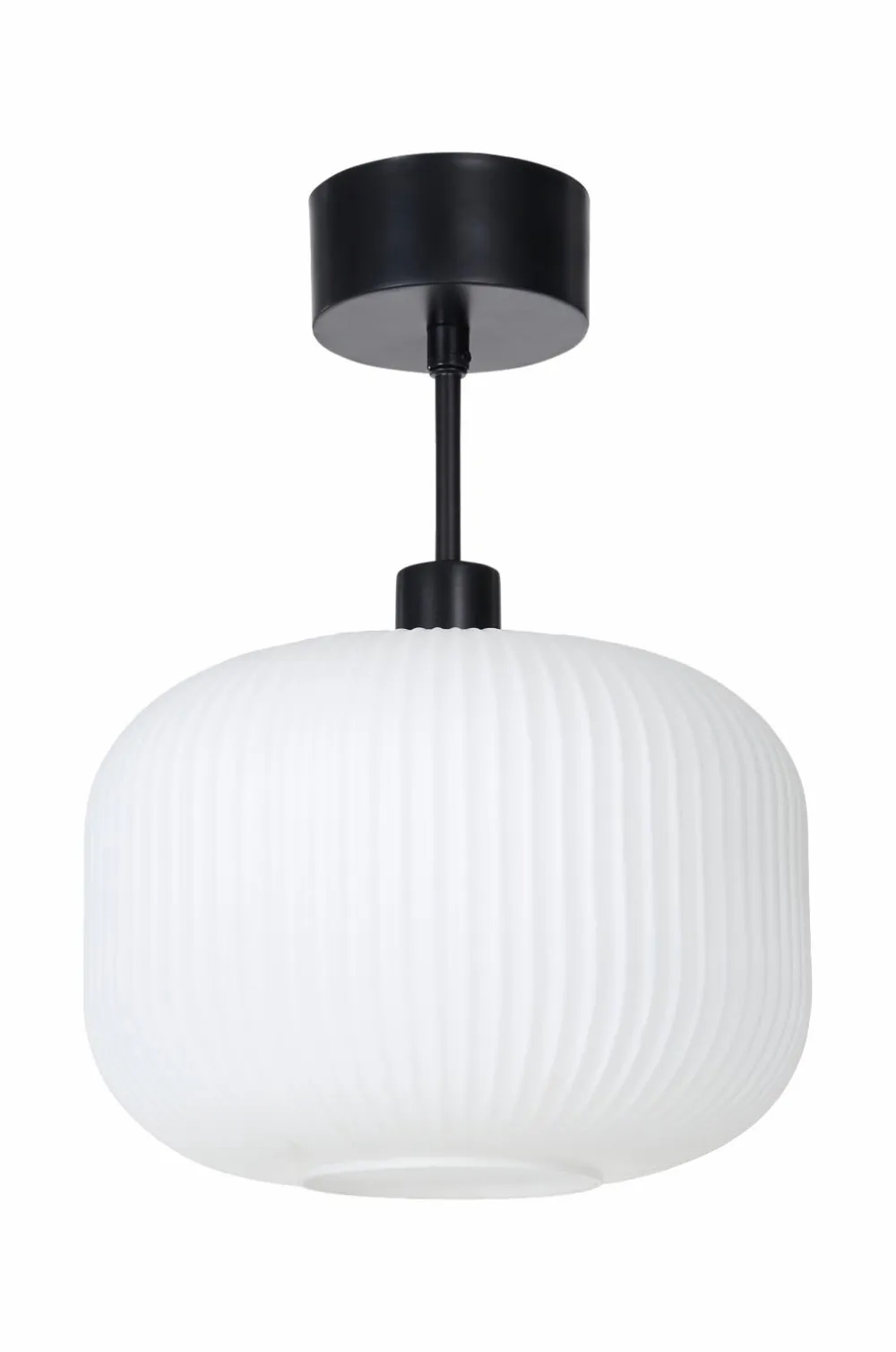 Ellos Loftlamper>Home Loftplafond Esaias Sort/opalhvidt glas