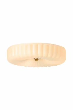 Ellos Home Loftplafond Bloom Painting shiny beige glass+antique gold iron Outlet