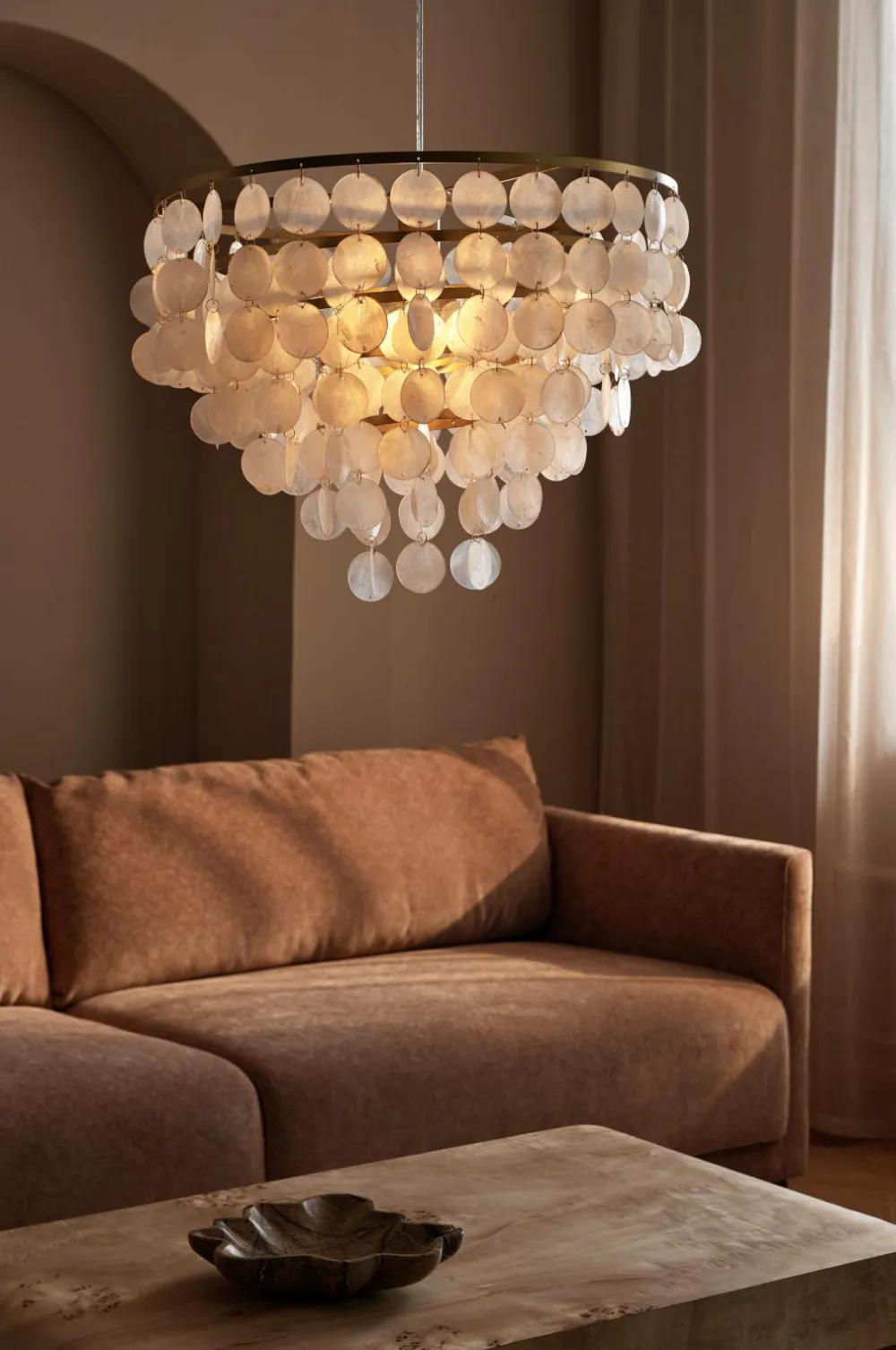 Ellos Loftlamper>Home Loftslampe Seashell Messing/opal hvid