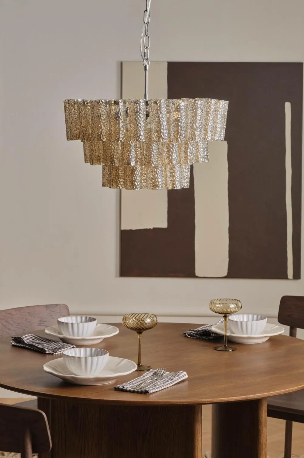 Ellos Loftlamper>Home Lysekrone Eurelia Krom/ravgul