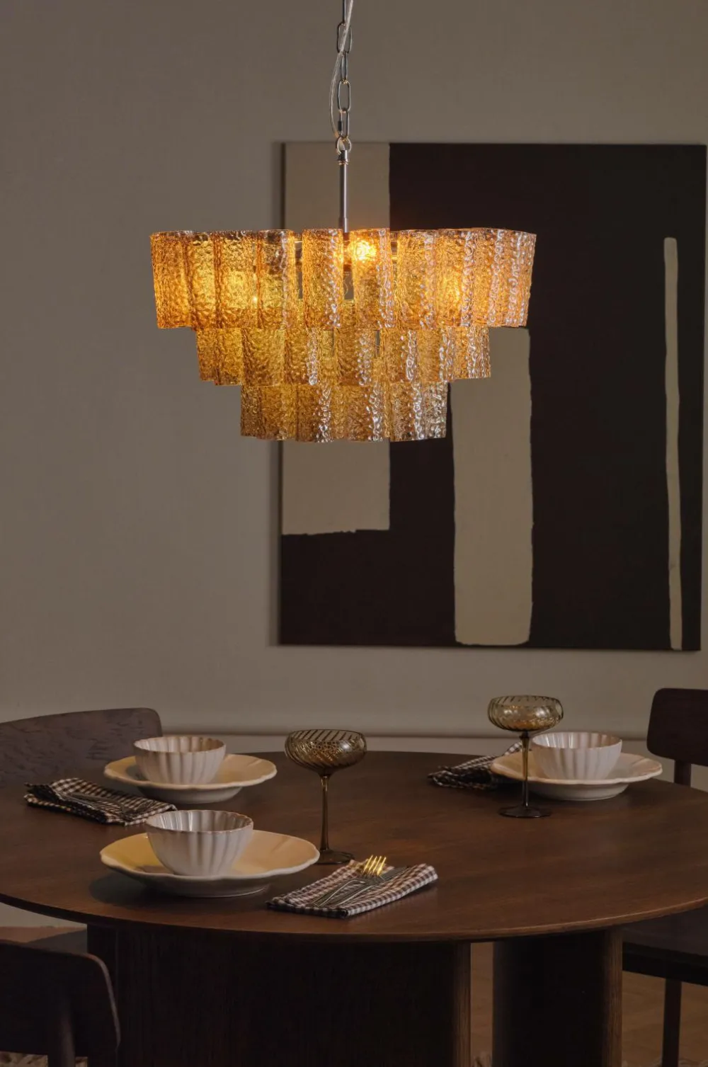 Ellos Loftlamper>Home Lysekrone Eurelia Krom/ravgul