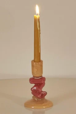 Ellos Home Lysestage Leia højde 16,5 cm Orange Outlet