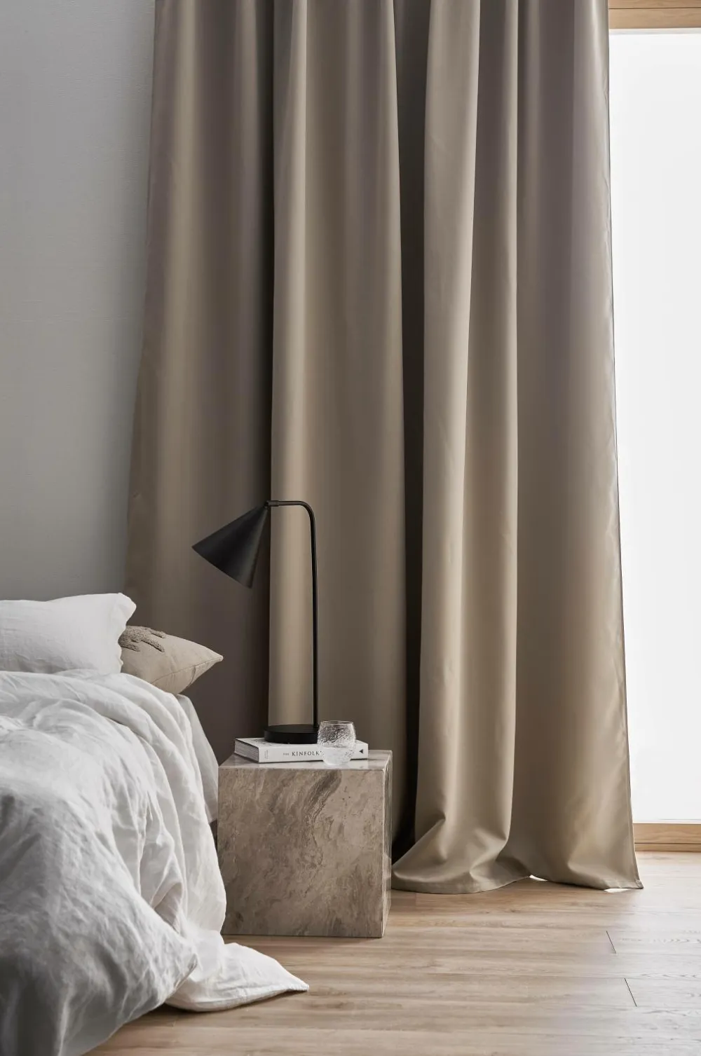 Ellos Mørklægningsgardiner>Home Mørklæggende gardin Elena Wide, ekstra bredt BEIGE
