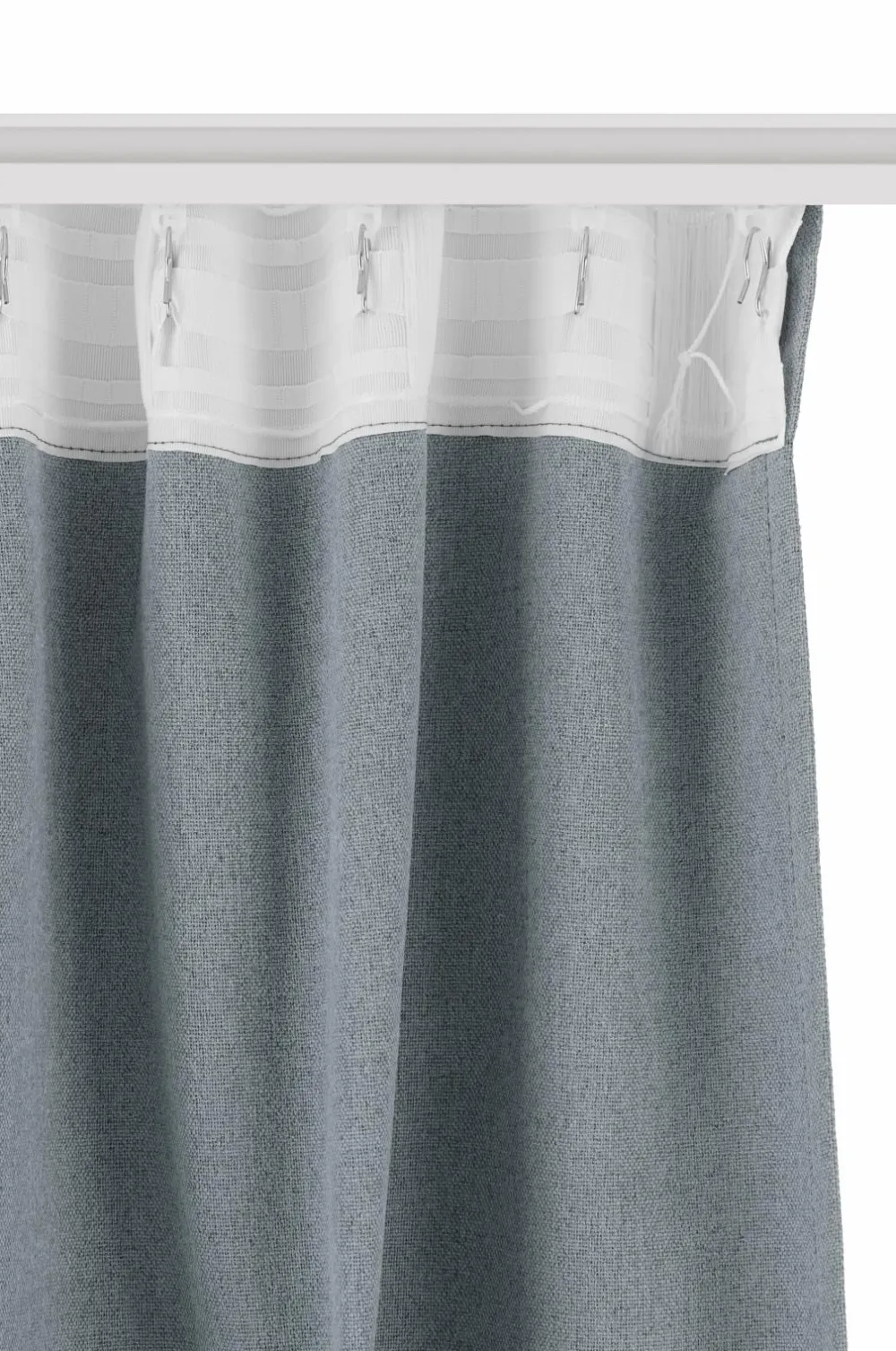 Ellos Home Mørklægningsgardin Elisa Wide 1 stk Grey/blue Hot