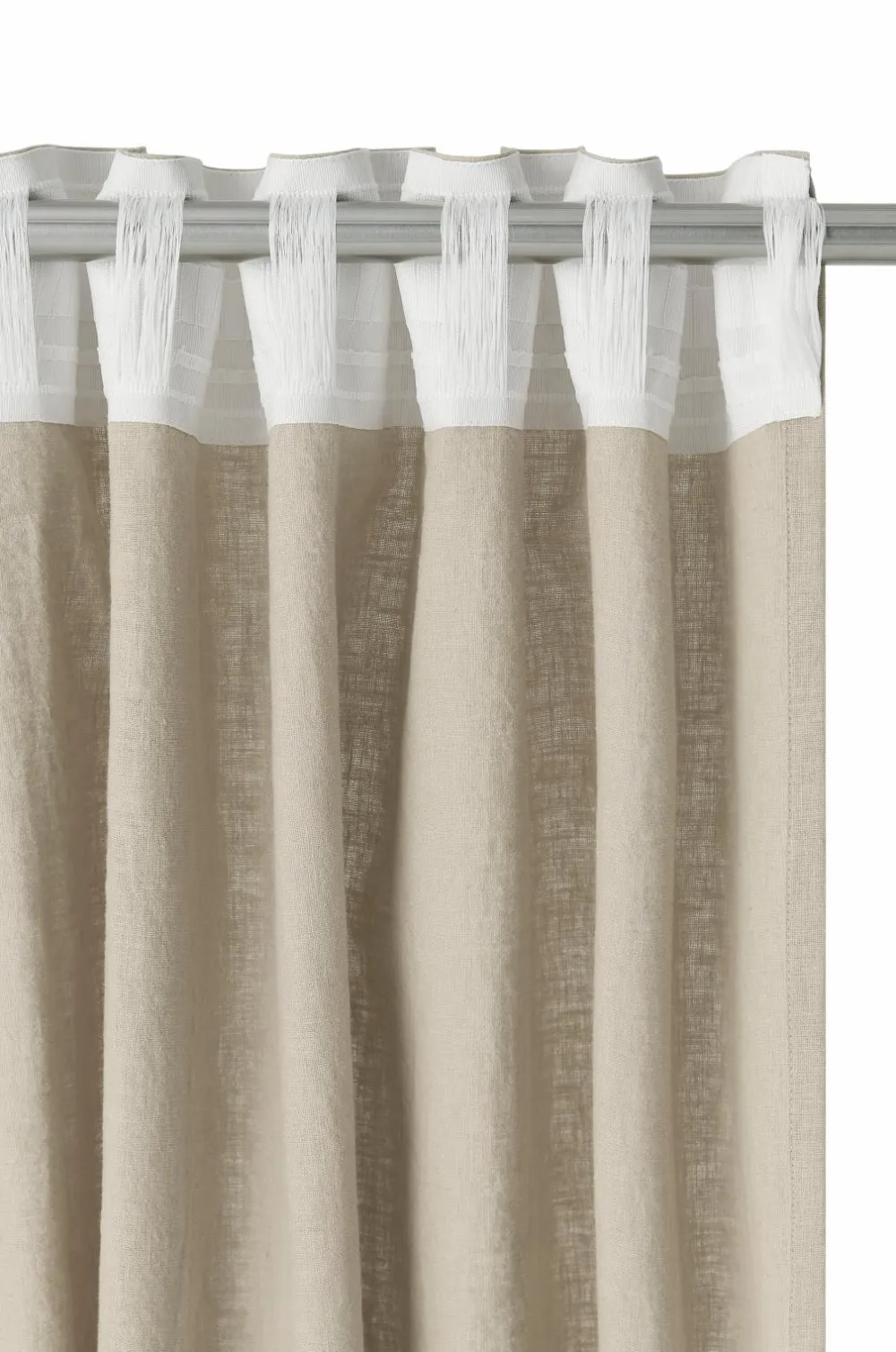 Ellos Home Multibåndsgardin Elly i genanvendt halvlinned 2-pak Linen beige Best