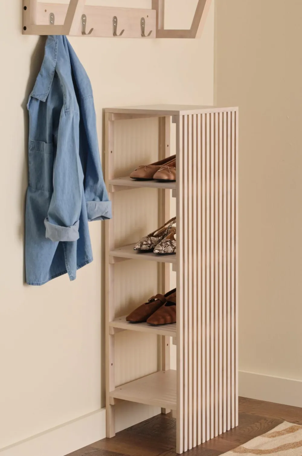 Ellos Home Opbevaring i gangen Stripe Vitlaserad Sale