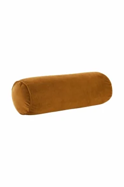 Ellos Home Pølsepude Nora Cylinder i velour Rustbrun New