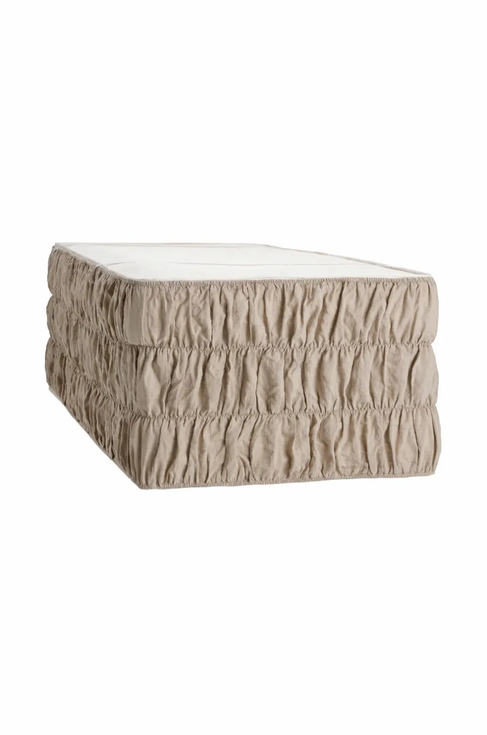 Ellos Home Polstring af seng Candice Elastic 60 cm i hør Linen beige