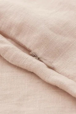 Ellos Home Pudebetræk Candice Zip i vasket hør 40x60 cm Lys rosa Sale