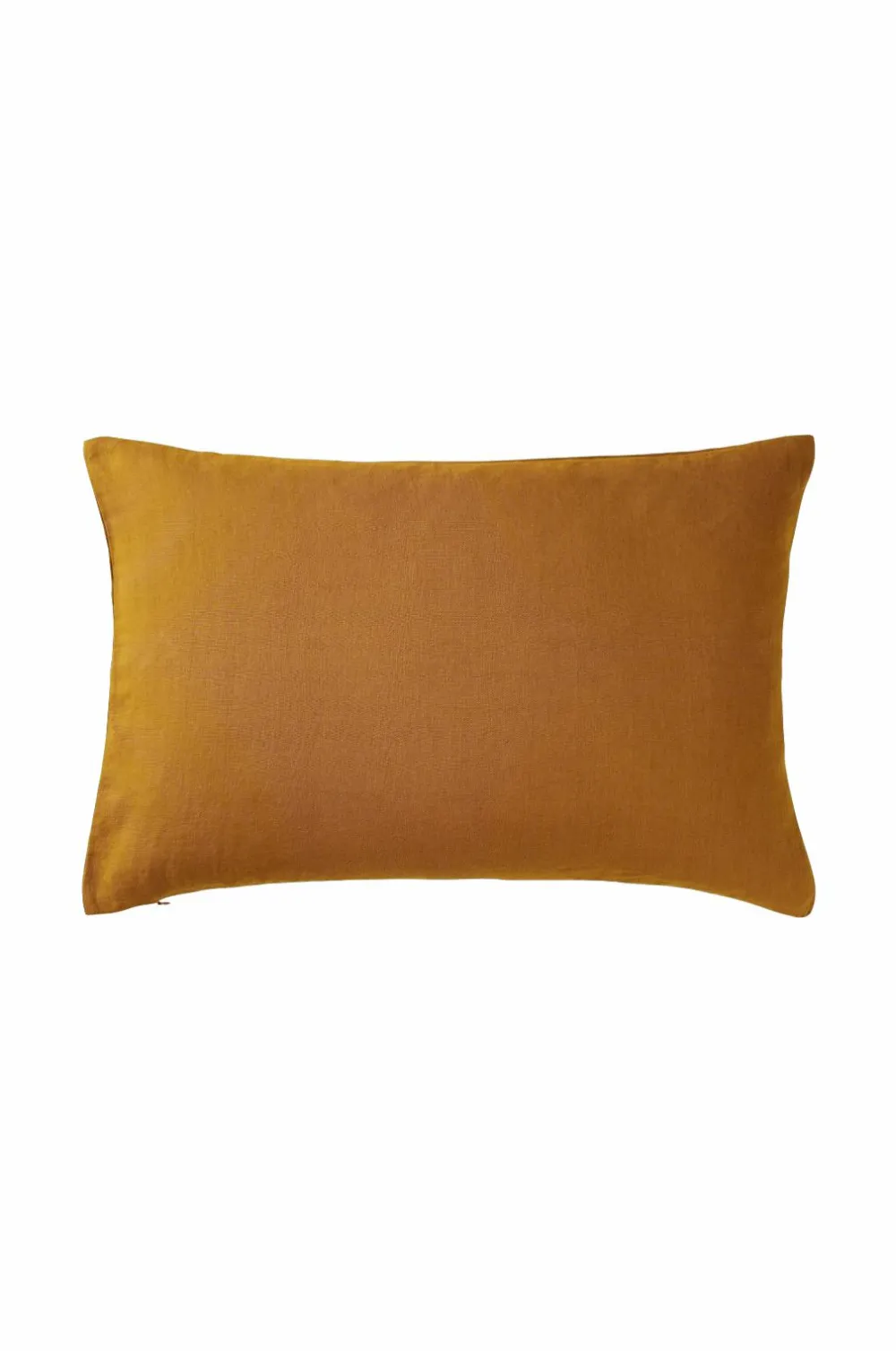 Ellos Home Pudebetræk Candice Zip i vasket hør 40x60 cm Karrygul Outlet
