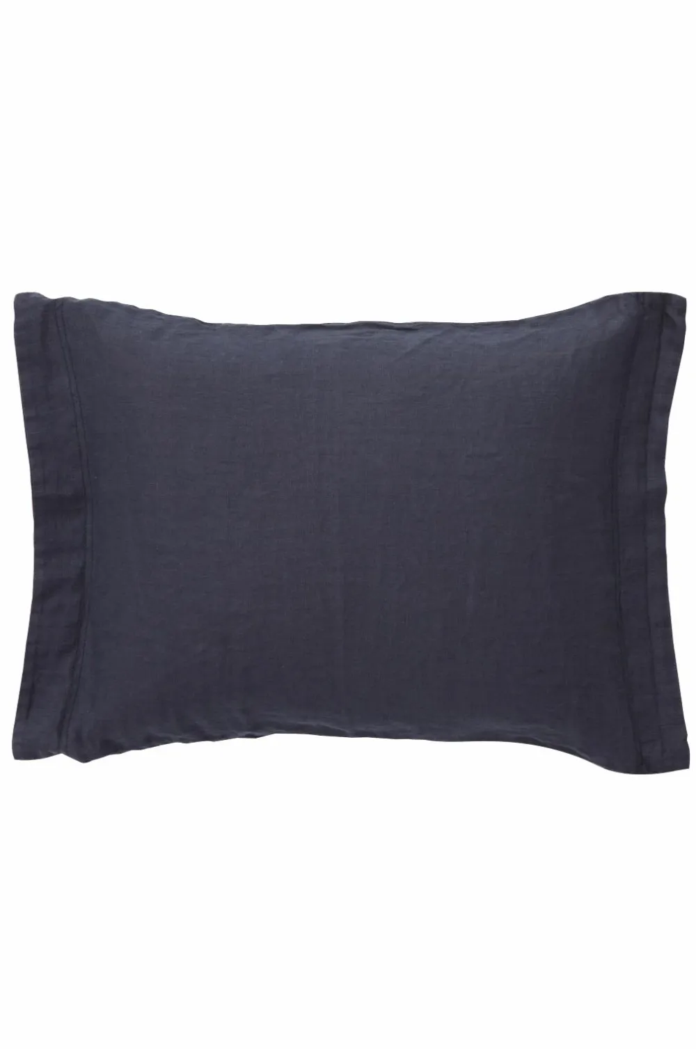 Ellos Home Pudebetræk Candice af vasket hør Blueblack - ebony New