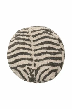 Ellos Home Puf Zebby Khakigrøn / cremefarvet Discount