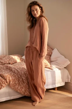 Ellos Home Pyjamasbukser Candice Brunrosa
