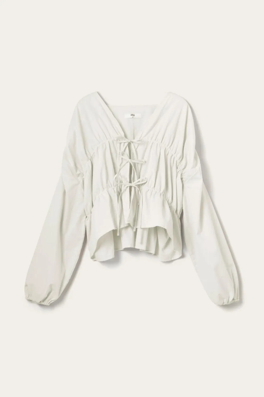 Ellos Homewear>Home Pyjamasskjorte Juliette Lys hvid grå