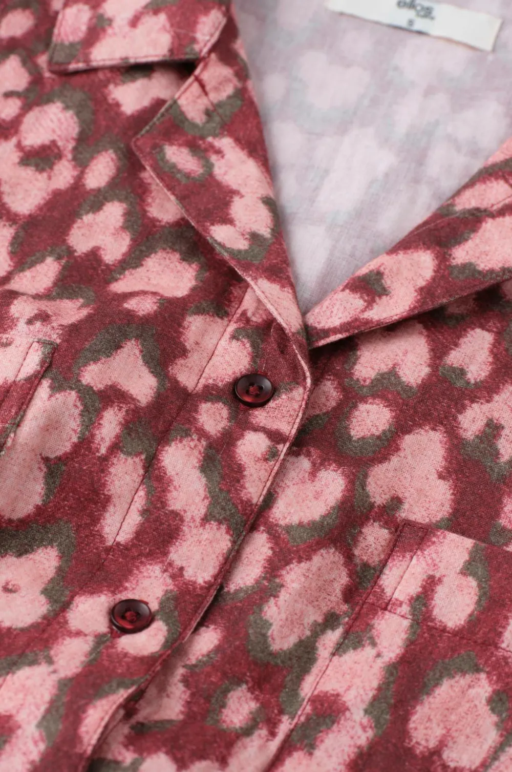 Ellos Home Pyjamasskjorte Pyjamas Shirt Candela Leo Vinrød